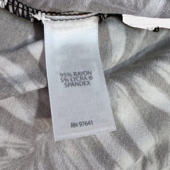 J JILL Wherever Sleeveless V-Neck Maxi Dress Black Beige Leaf Print Pattern XL - Picture 6 of 8